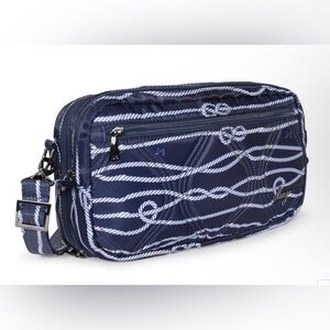 NWT Lug Crescendo Convertible Shopper Crossbody Bag Brand Nautical Navy Blue